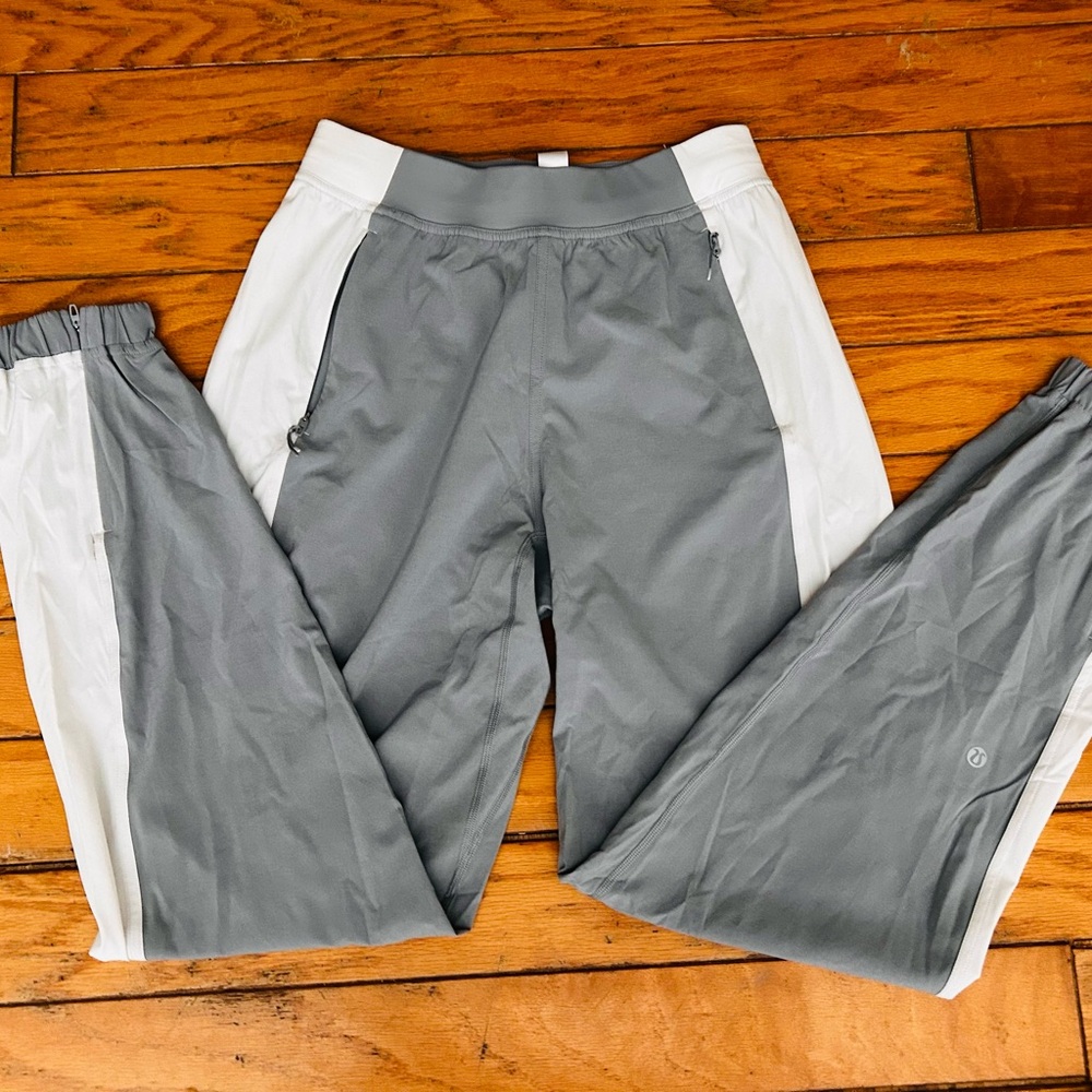 Kids Gray and White Track Pants